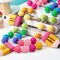 2 Pcs 13.2 ft Felt Pencil Banner for School Classroom 3D Pencil Garland Colorful Pompom Ball Hanging Banner Welcome Back Garland for Classroom First Day of School Decorations(Rainbow)